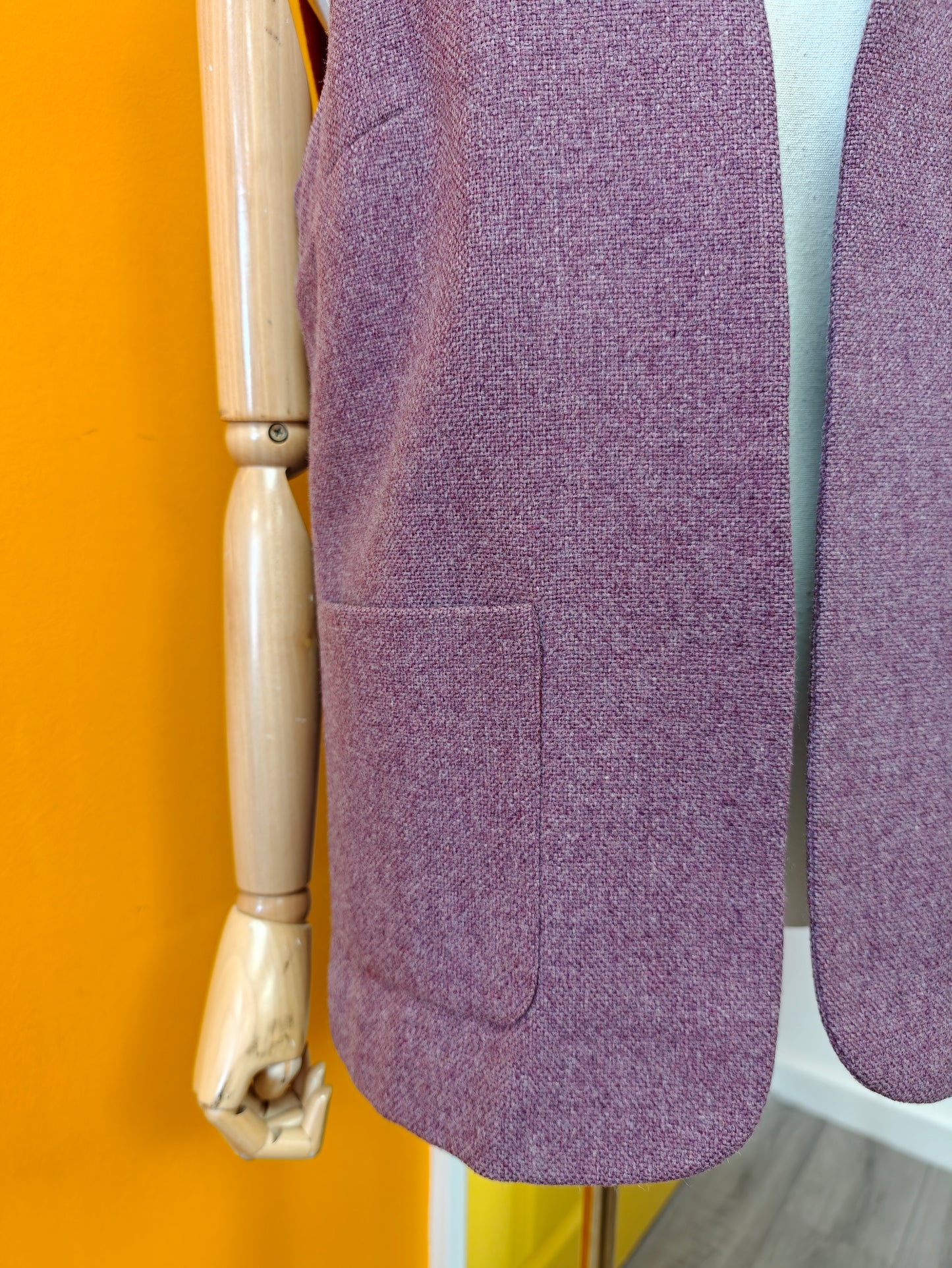 70s/80s purple Scottish wool waistcoat - M