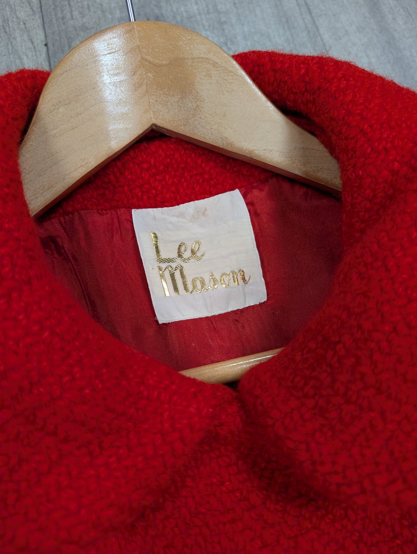 1960s Lee Mason red wool coat - S
