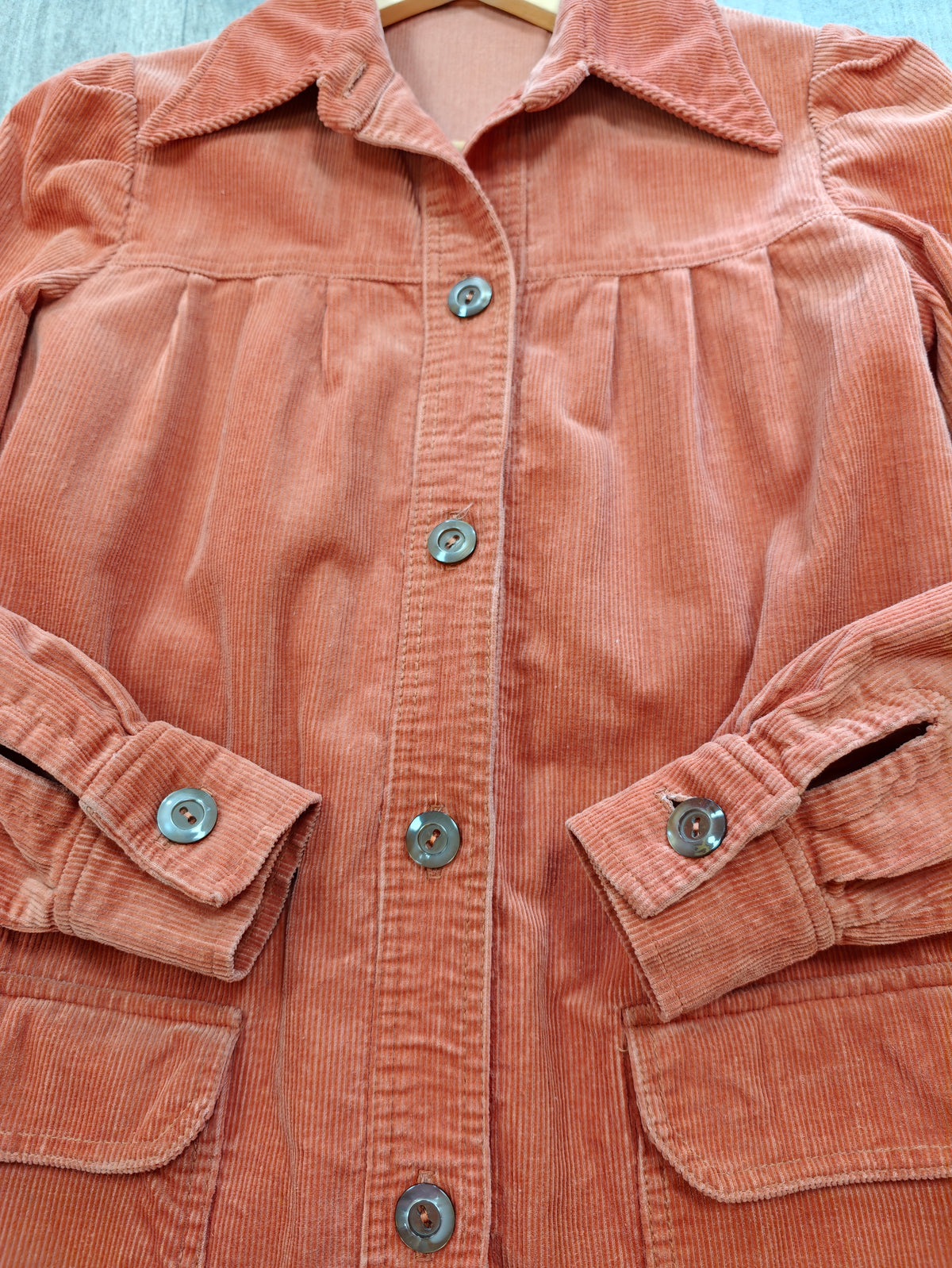 1970s belted corduroy jacket - XS/S