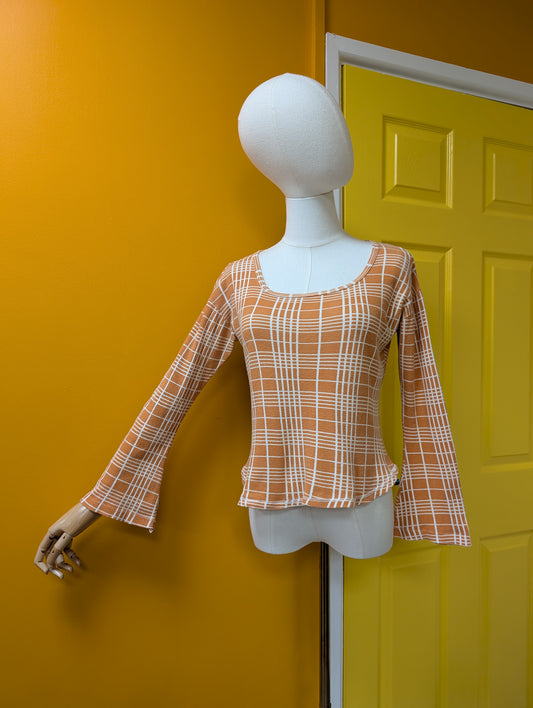 1970s Pegasus cotton check t-shirt - M