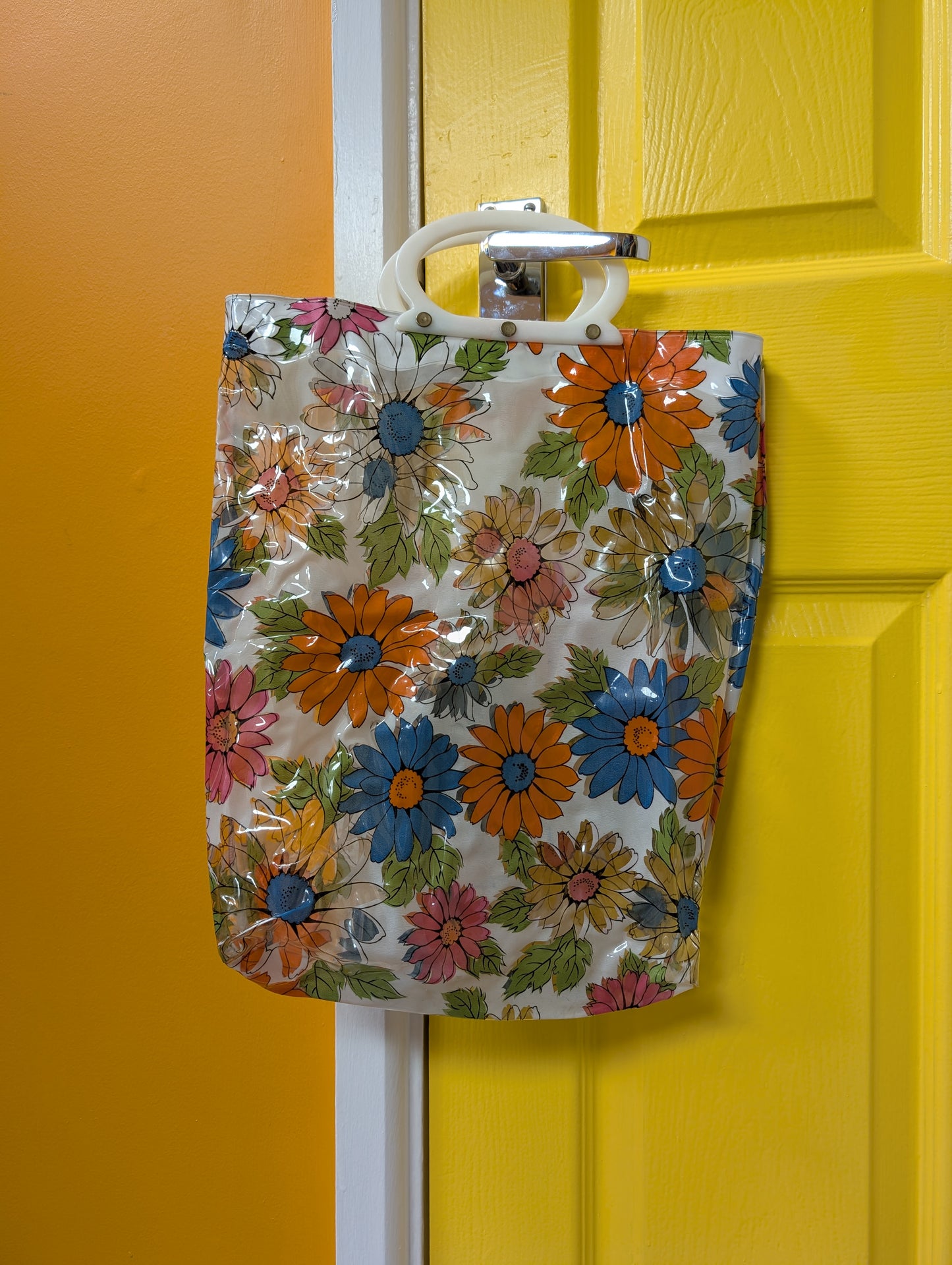 1960s flower power plastic bag