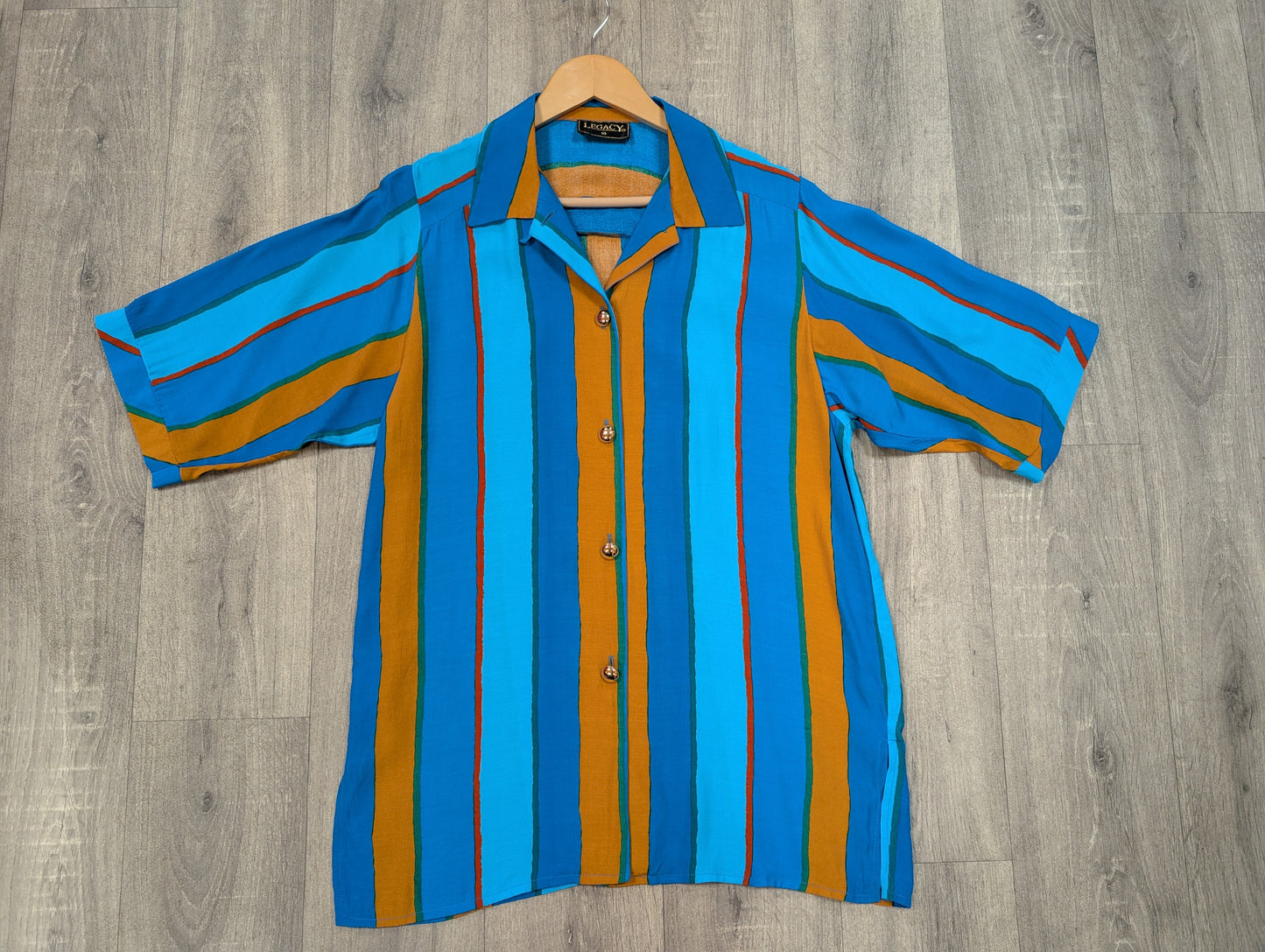 80s/90s Legacy striped shirt & skirt set - XS/S/6/8