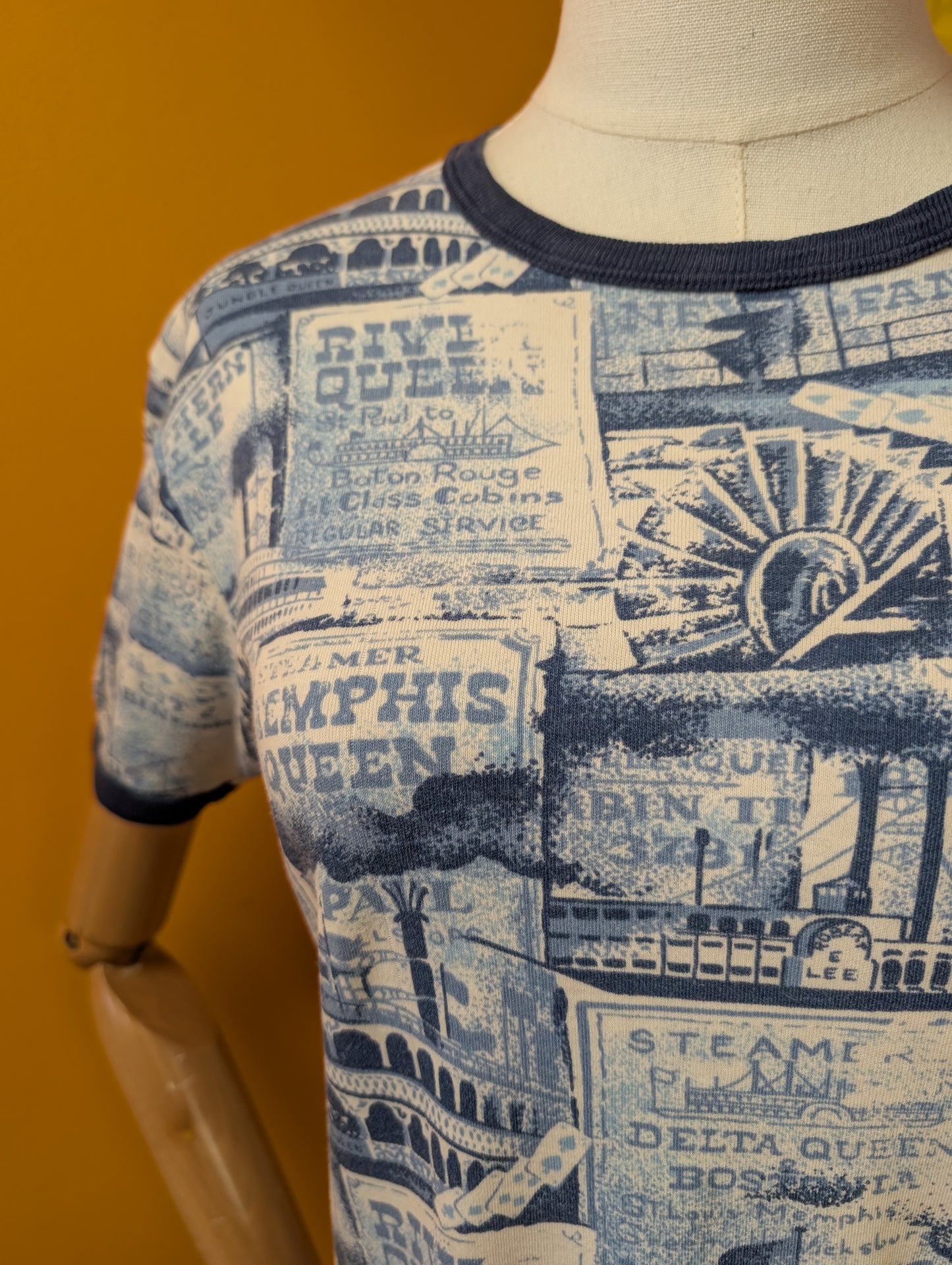 1970s St Michael novelty print cotton t-shirt