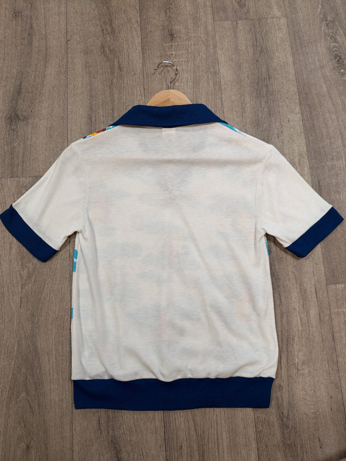 1970s novelty print top - S