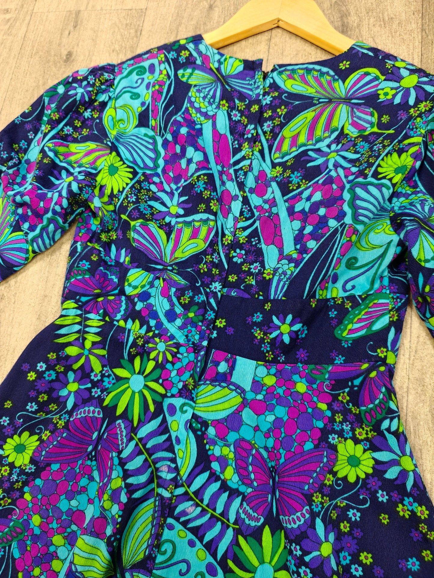 1970s Fumi's Originals Hawaiian butterfly print dress - XS/S/6/8