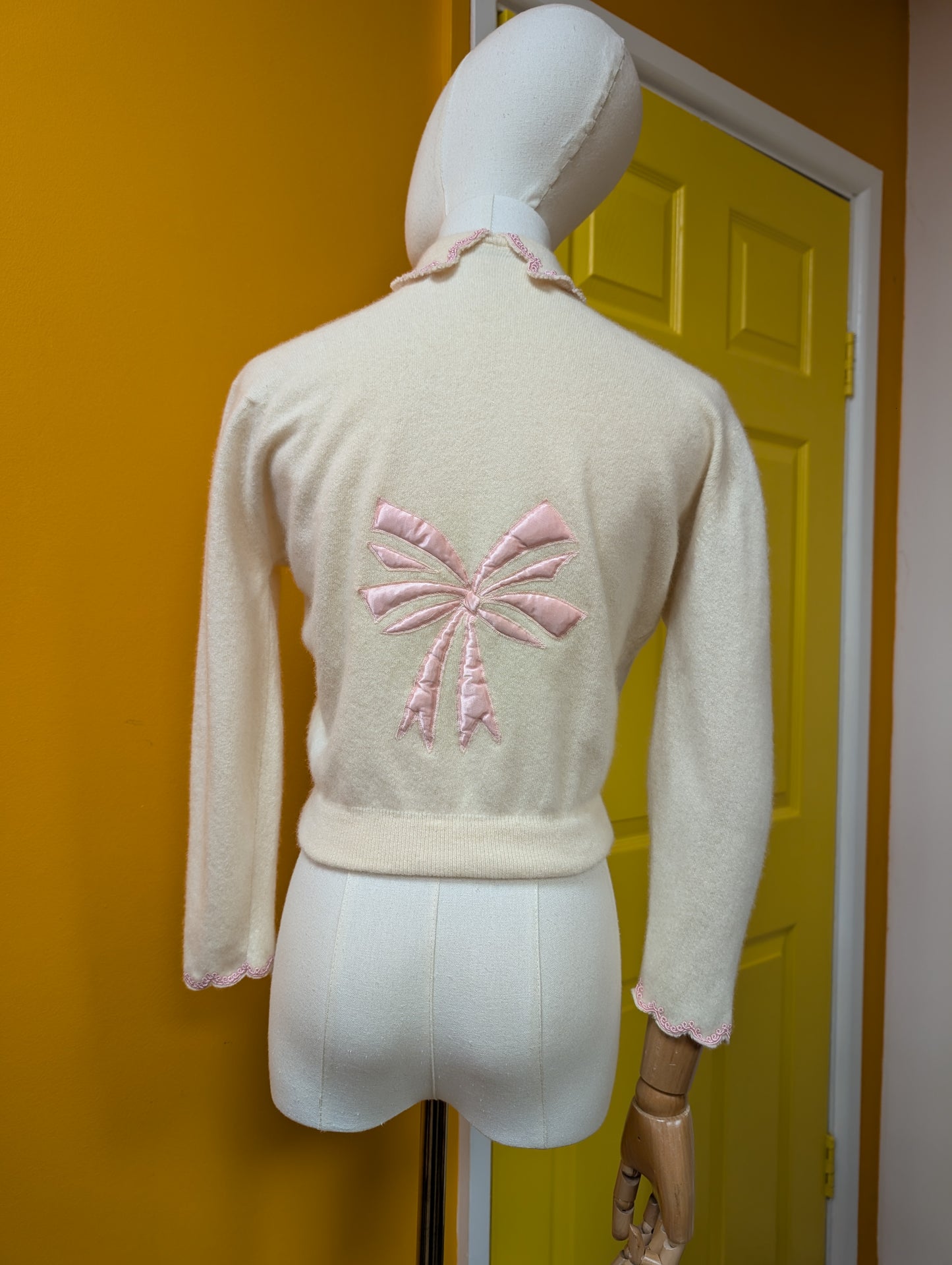 Gorgeous 1950s Nannette Cashmeres cashmere cardigan - XS/S