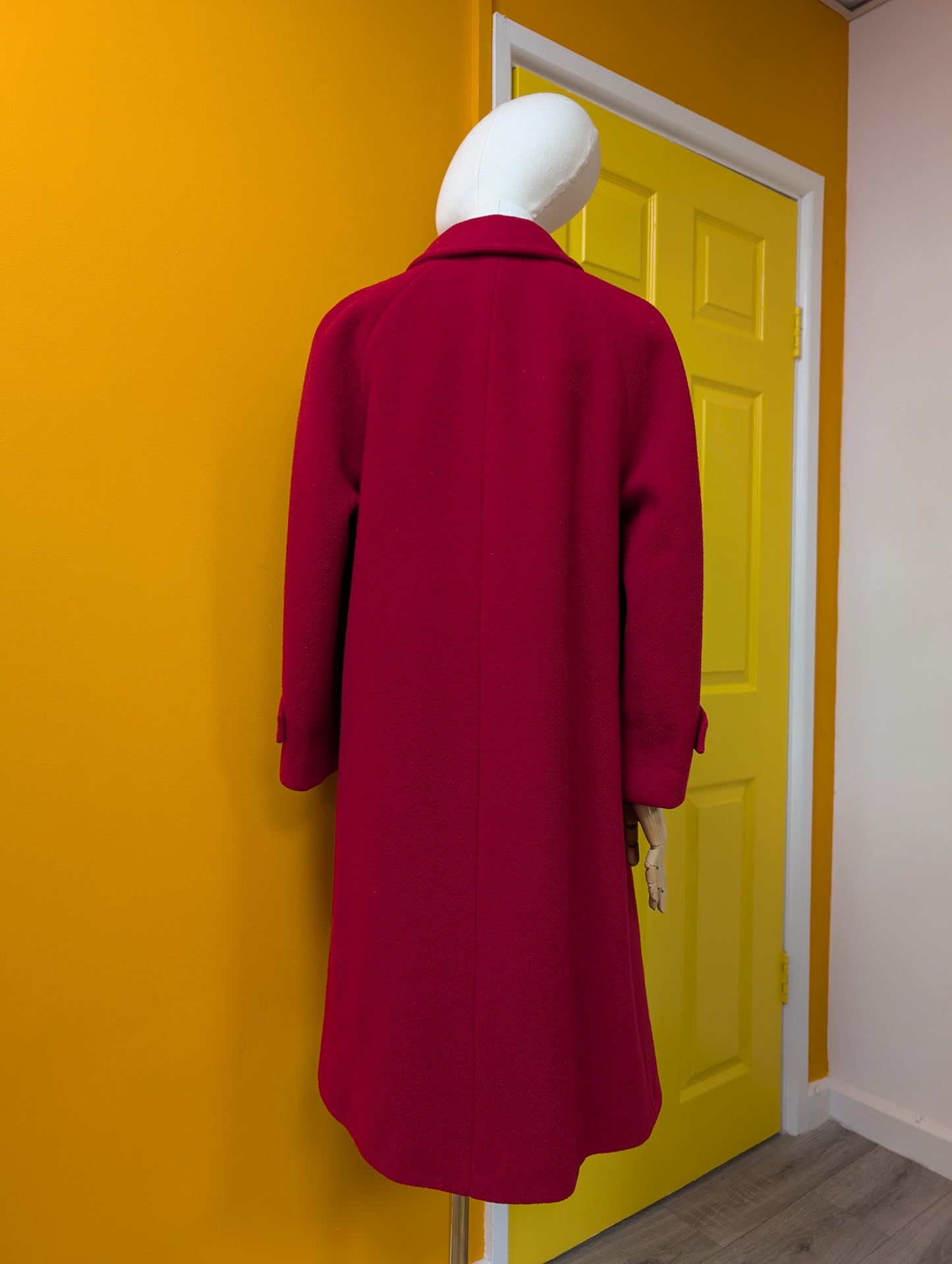 1980s red wool coat  - M