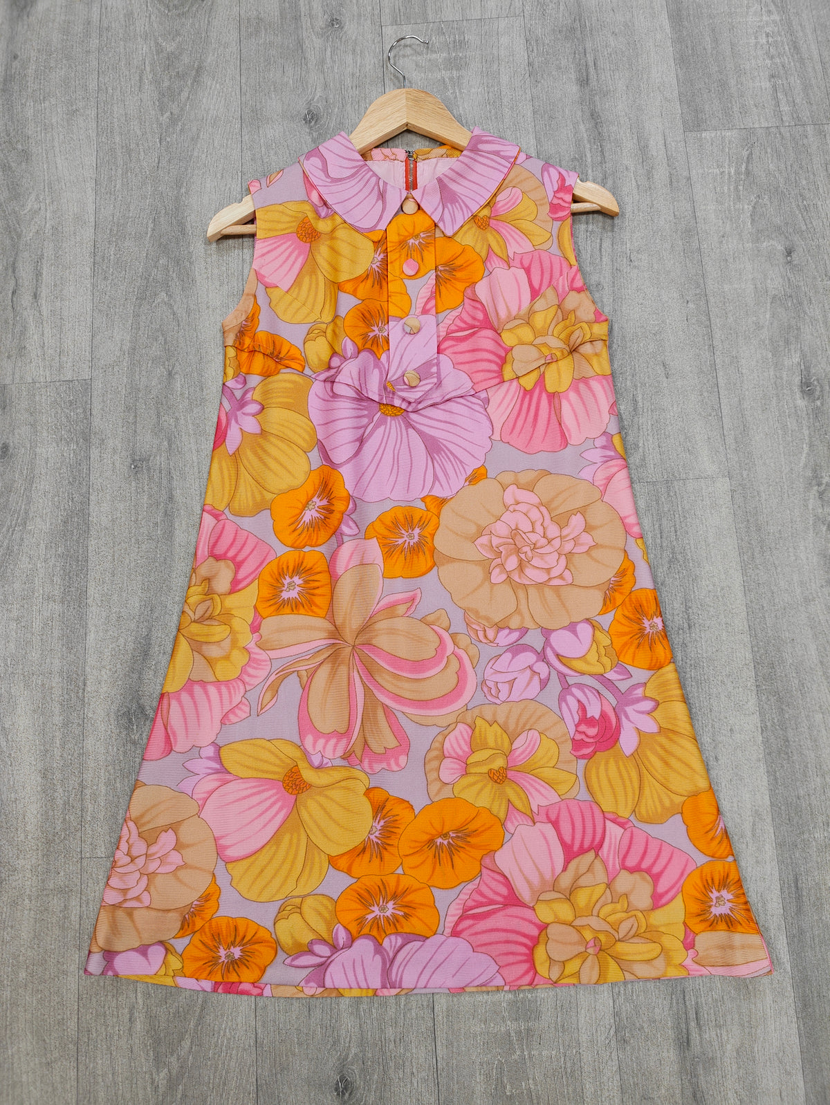 1960s floral dress - S/8/10