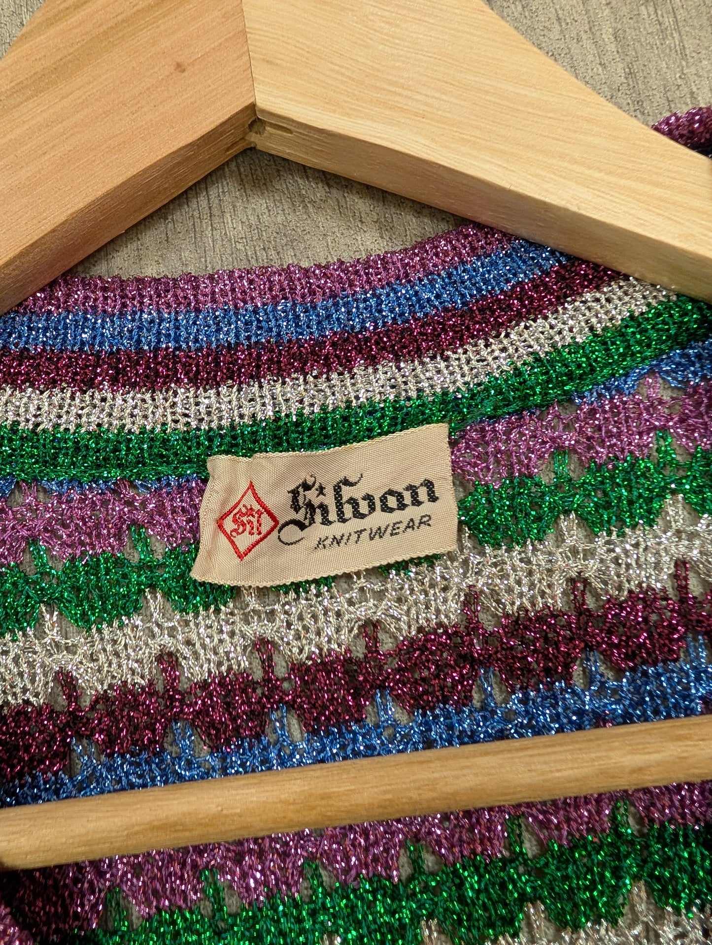 1970s lurex knit top - XS/S