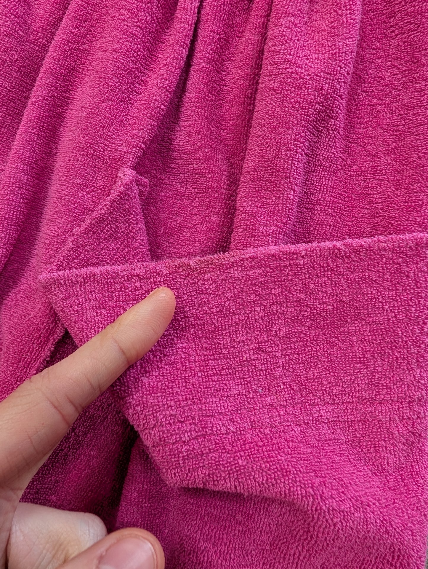 70s/80s Jersea of Sweden pink towelling skirt - 27" waist
