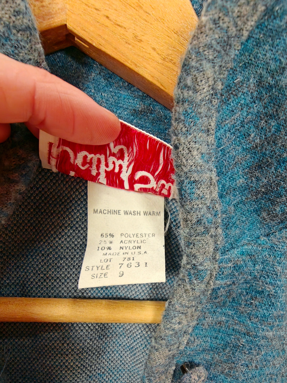 1970s Cathy Sue blue jumper - XS/S