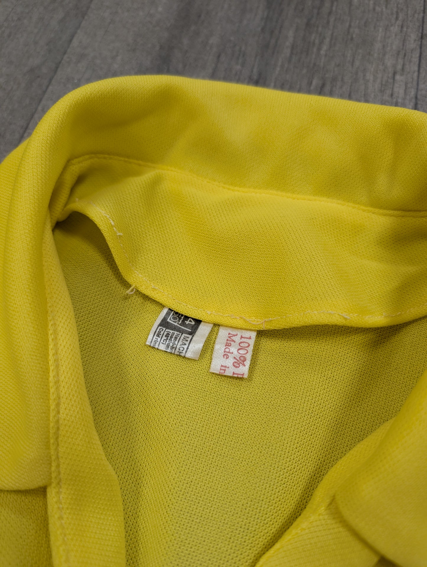 1970s yellow tie waist shirt - S/8