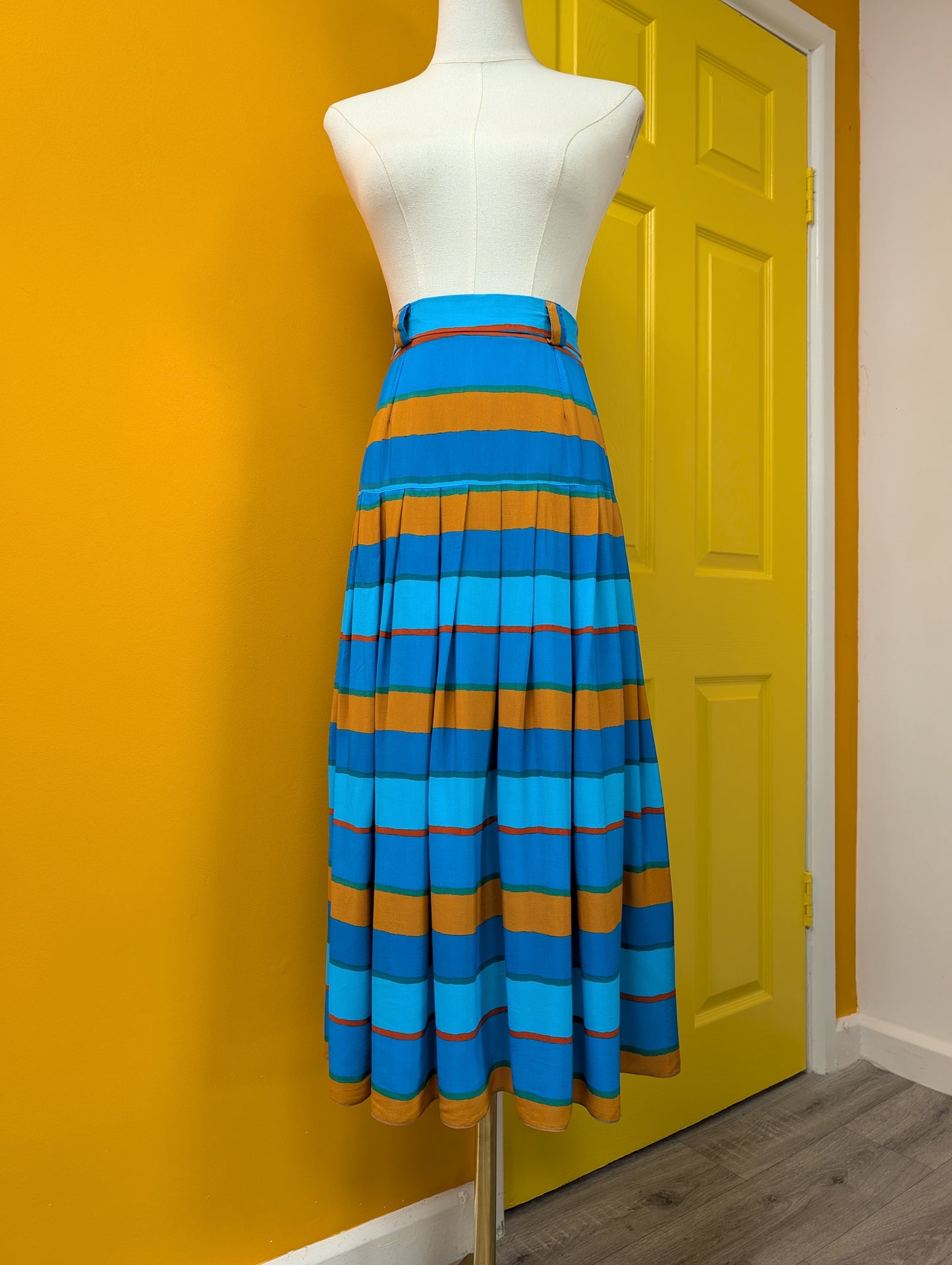 80s/90s Legacy striped shirt & skirt set - XS/S/6/8