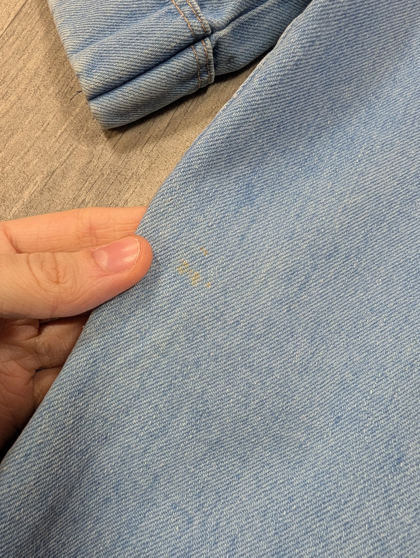 1970s denim shirt with MG patch - S