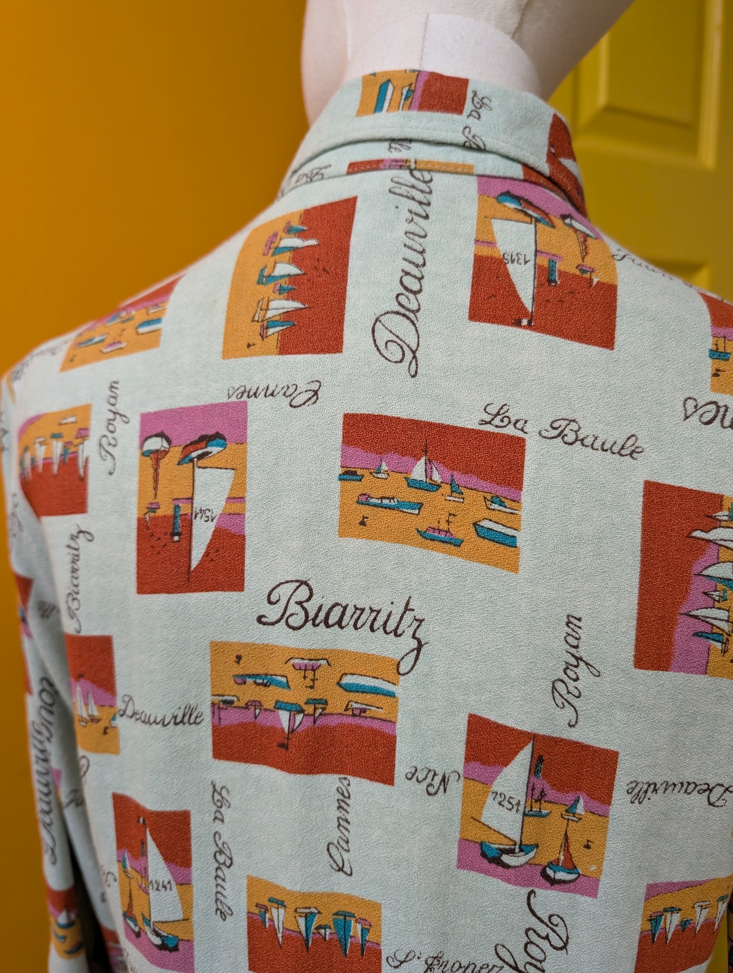 1970s novelty print shirt - S/M