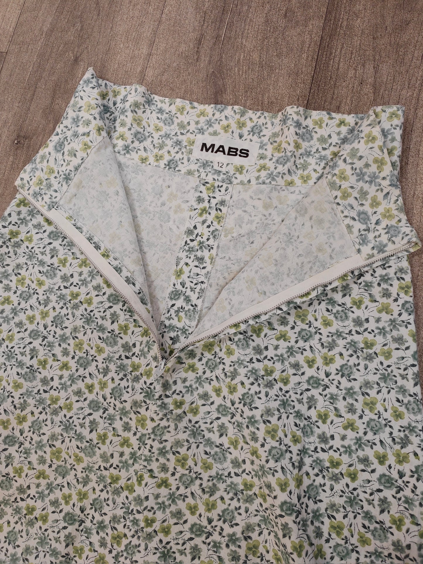 1970s Mabs cotton shirt and maxi skirt - XS/S