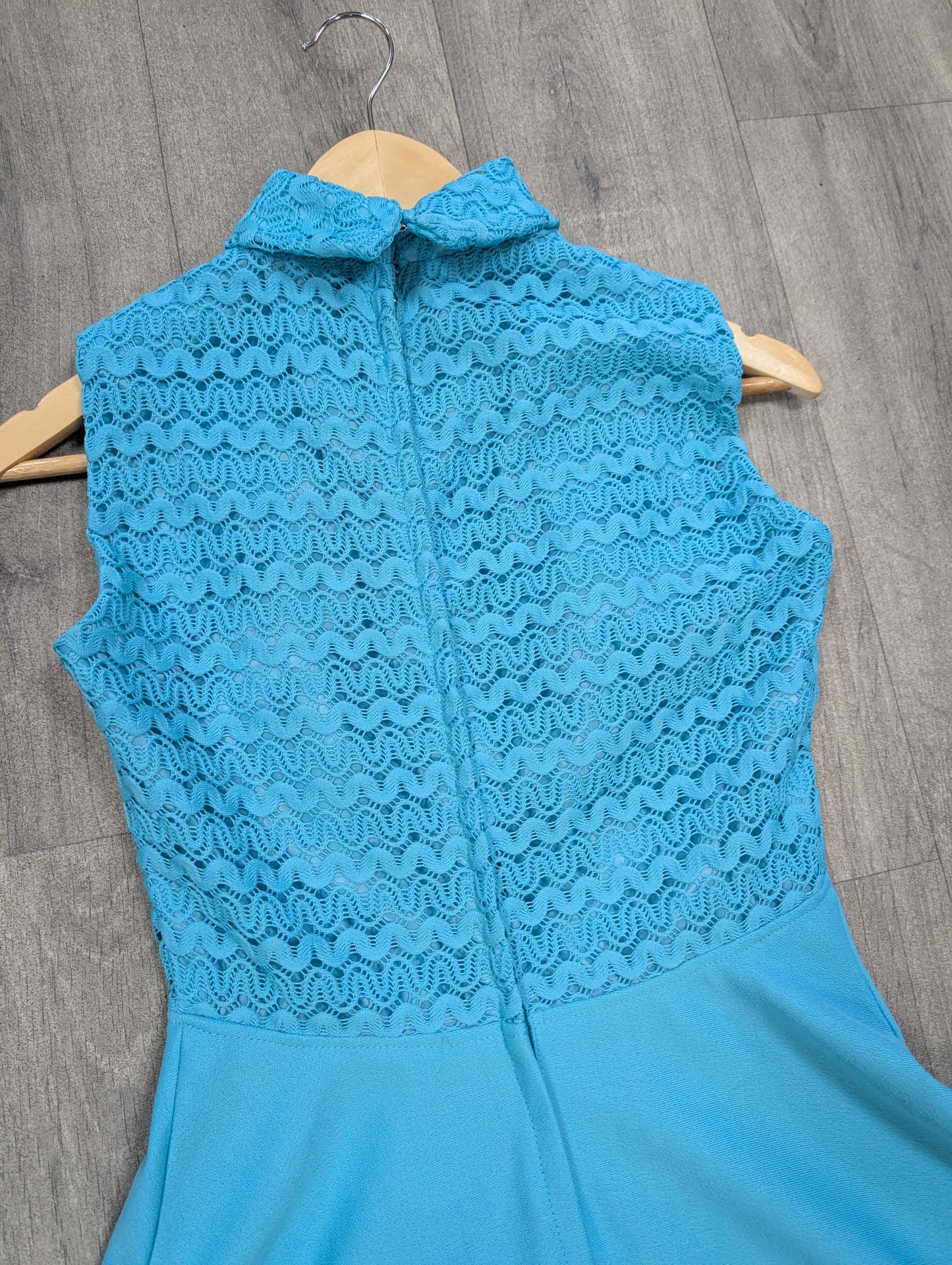 1970s turquoise maxi dress - XS/S/6/8