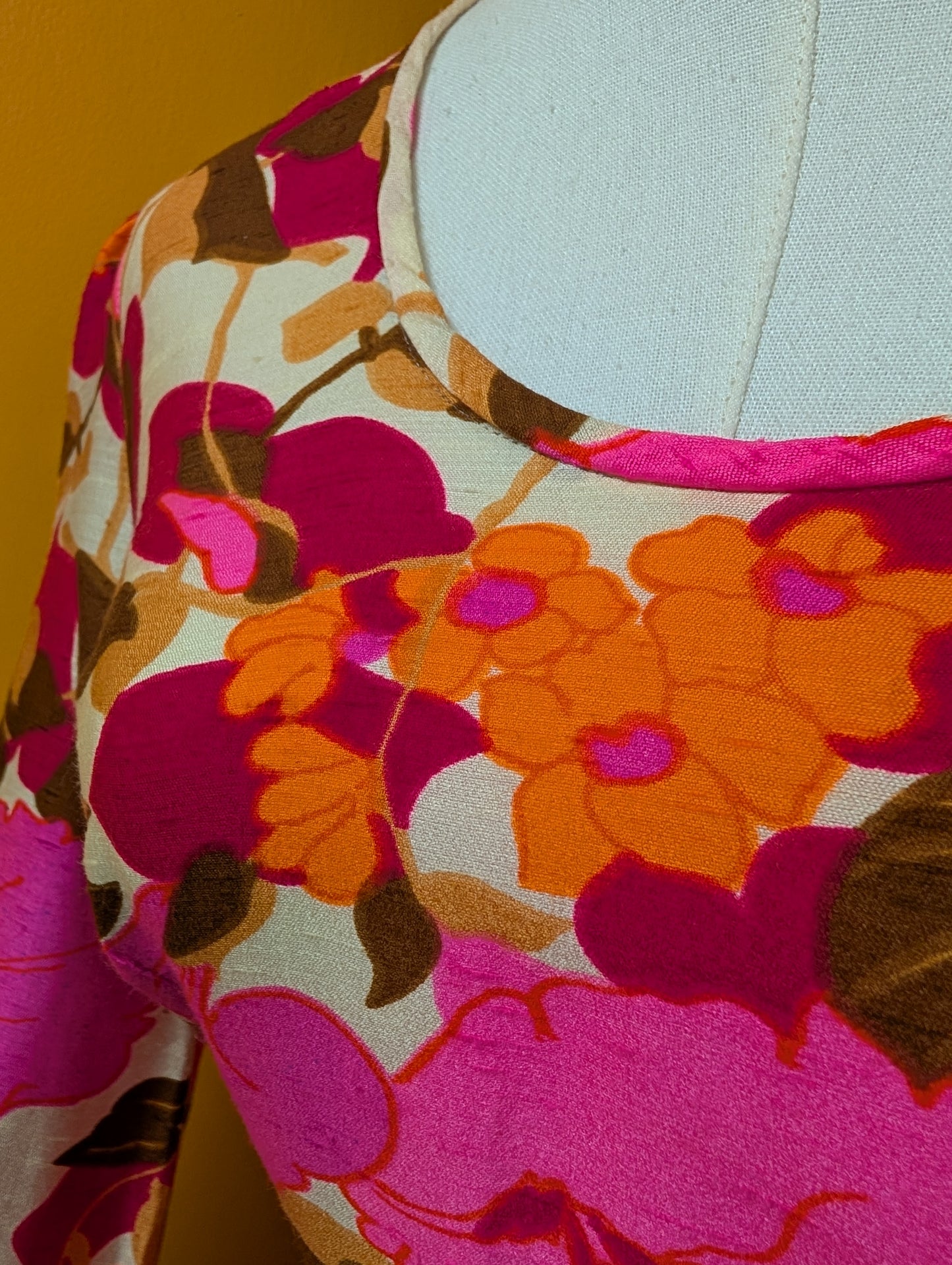 60s/70s psychedelic maxi dress - M/12/14