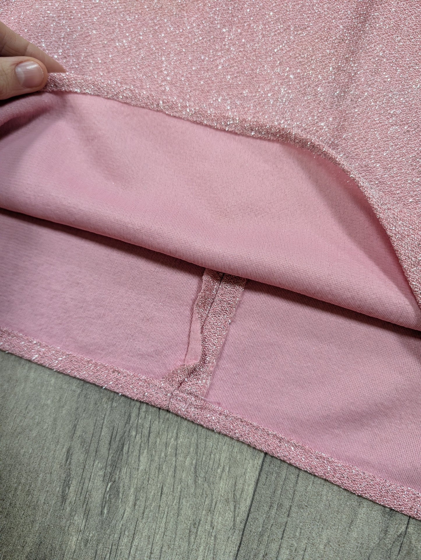 1960s Keynote pink/silver lurex top - M