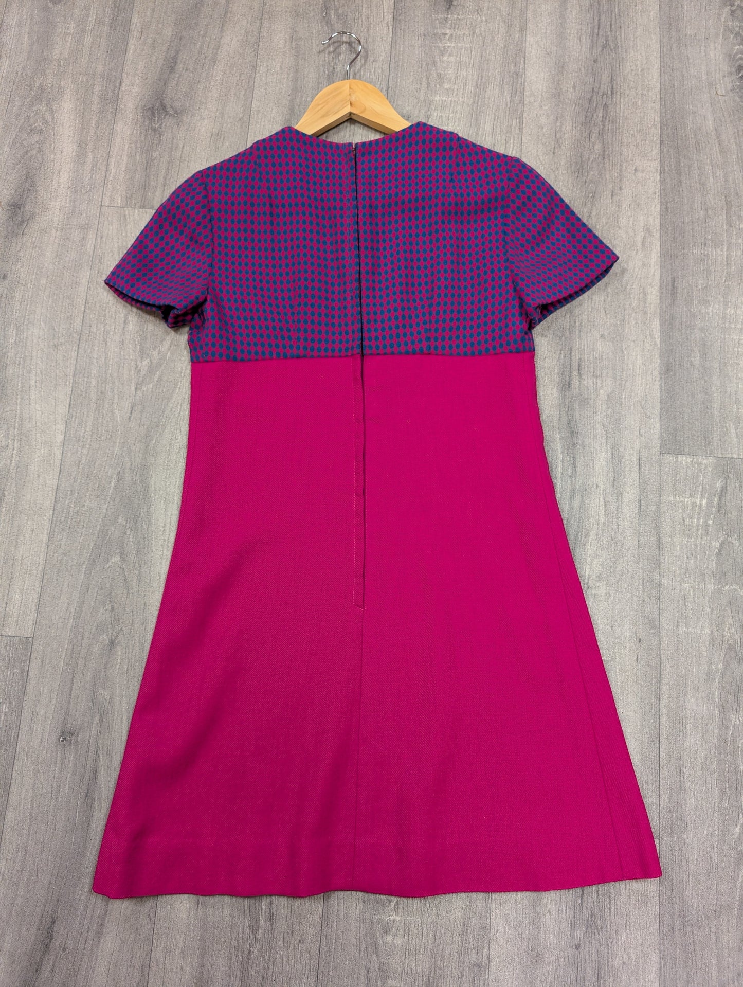 1960s pink wool mini dress - XS/S/6/8