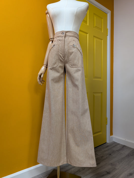 1970s St Michael flares - 25"W, 34"H, 31.5"L
