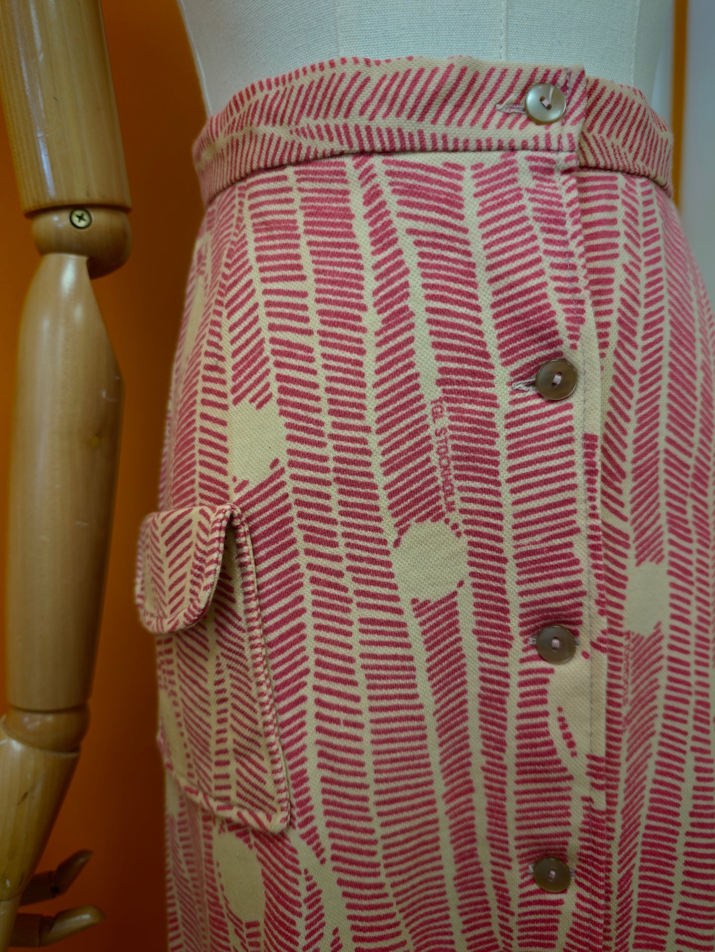 1970s TGL Stockholm cotton skirt - 25" waist