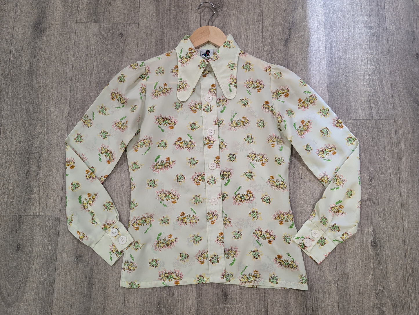 1970s floral shirt - XS/6/8