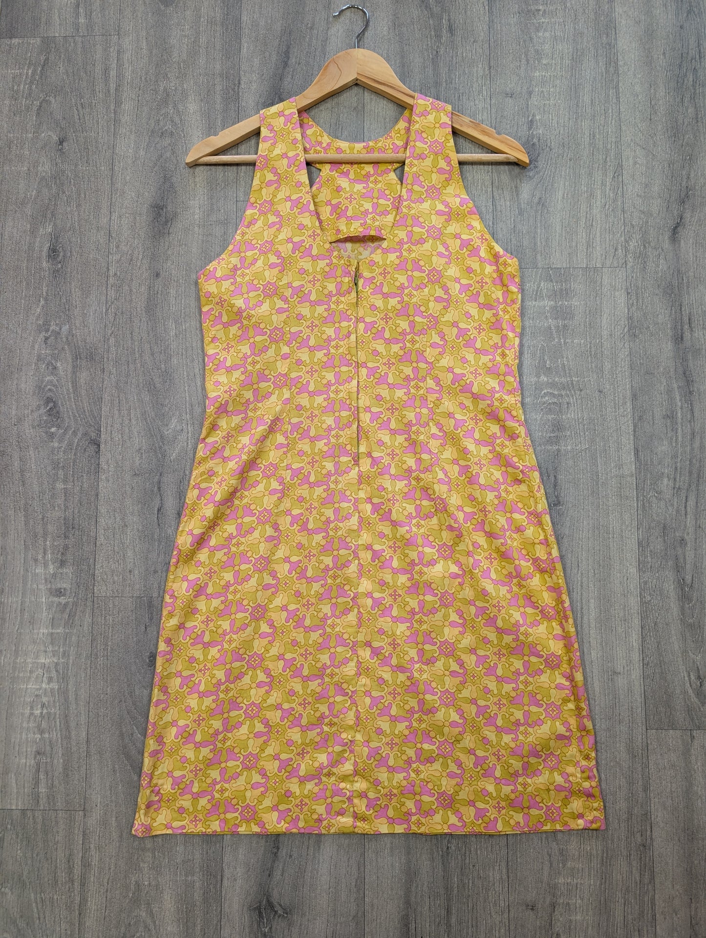 1960s Kay Sports psychedelic cotton mini dress - S/8/10