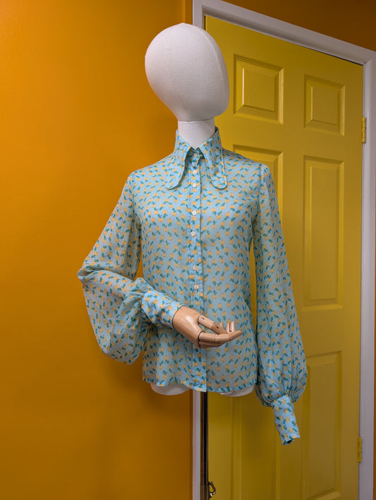 Gorgeous 1970s Sleeves London shirt - XS/S/6/8