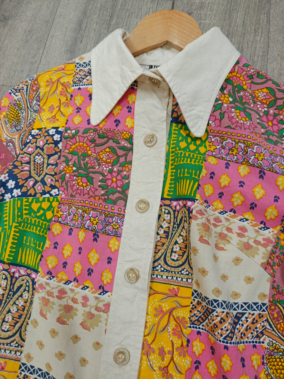 1960s John Marks patchwork print dress - S/10