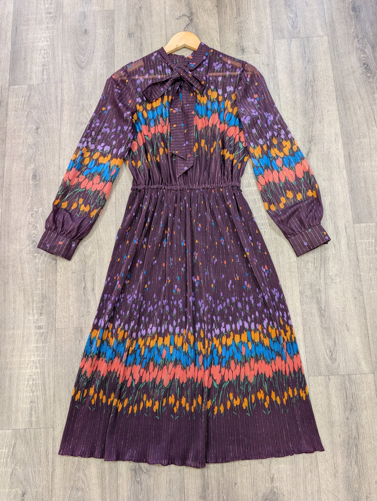 Late 1970s sparkly tulip sheer dress - S/M