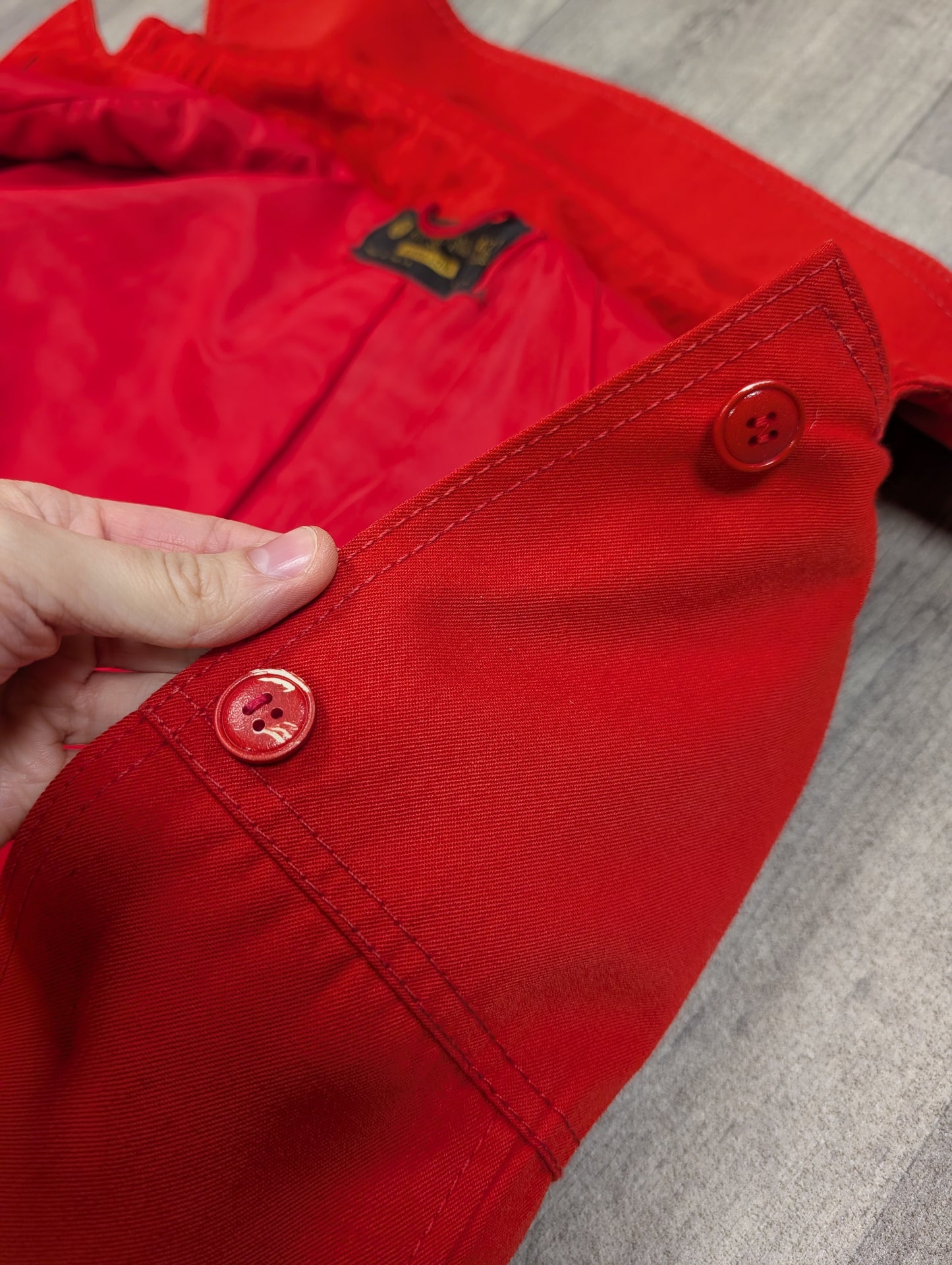 1970s St Michael red belted coat - S/M