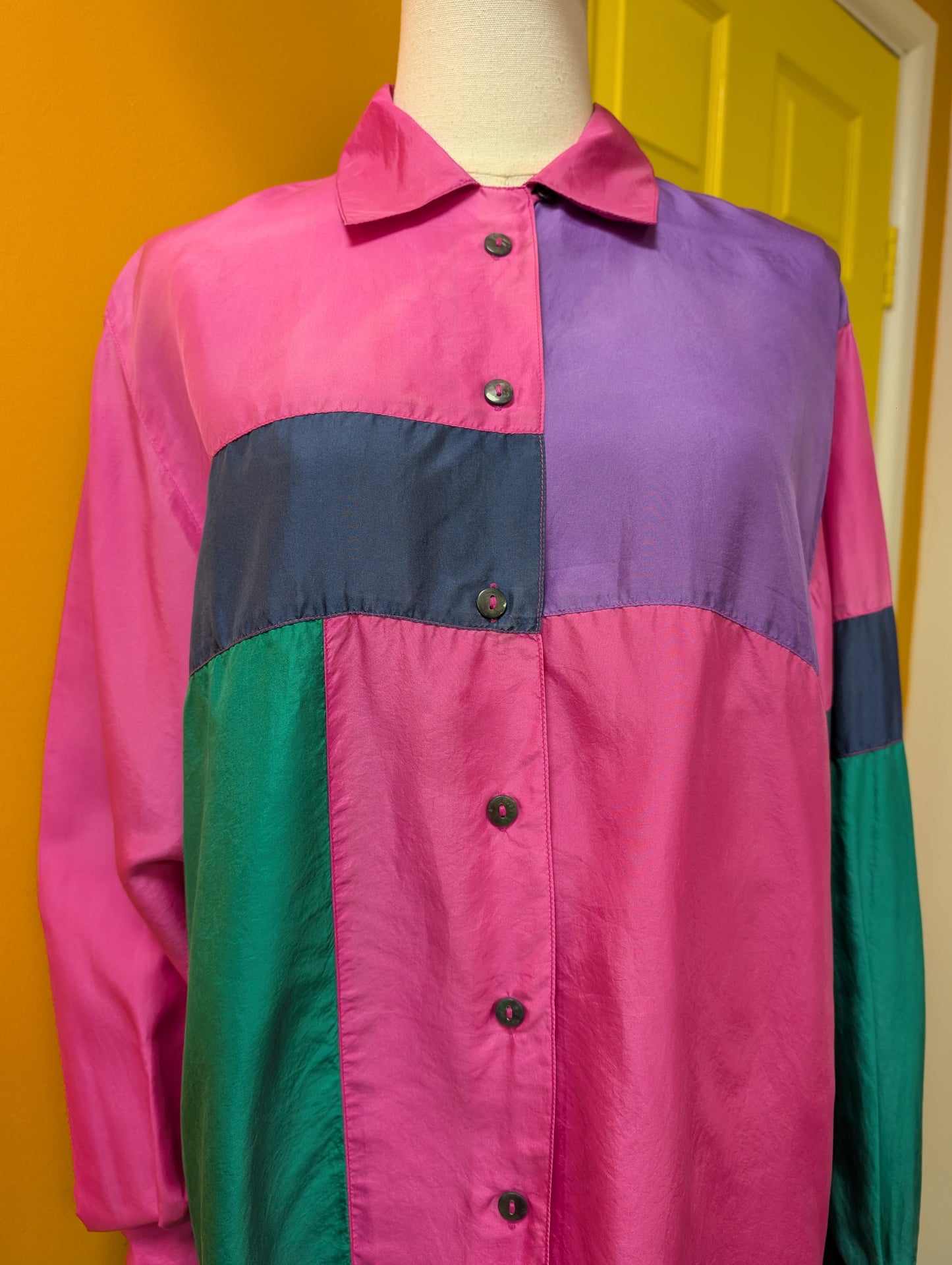1980s/90s Silkthreads silk shirt - M