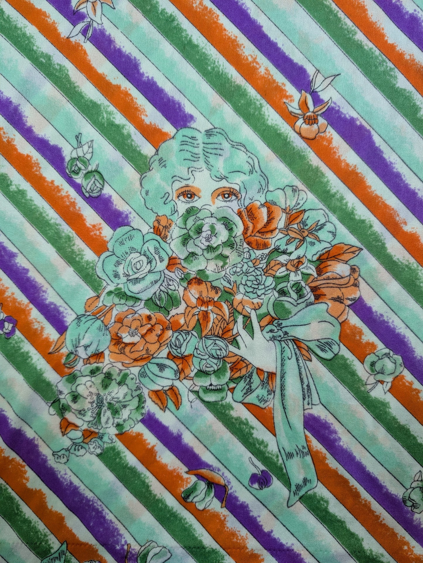 1970s Debenhams novelty print nylon vest top - S/M