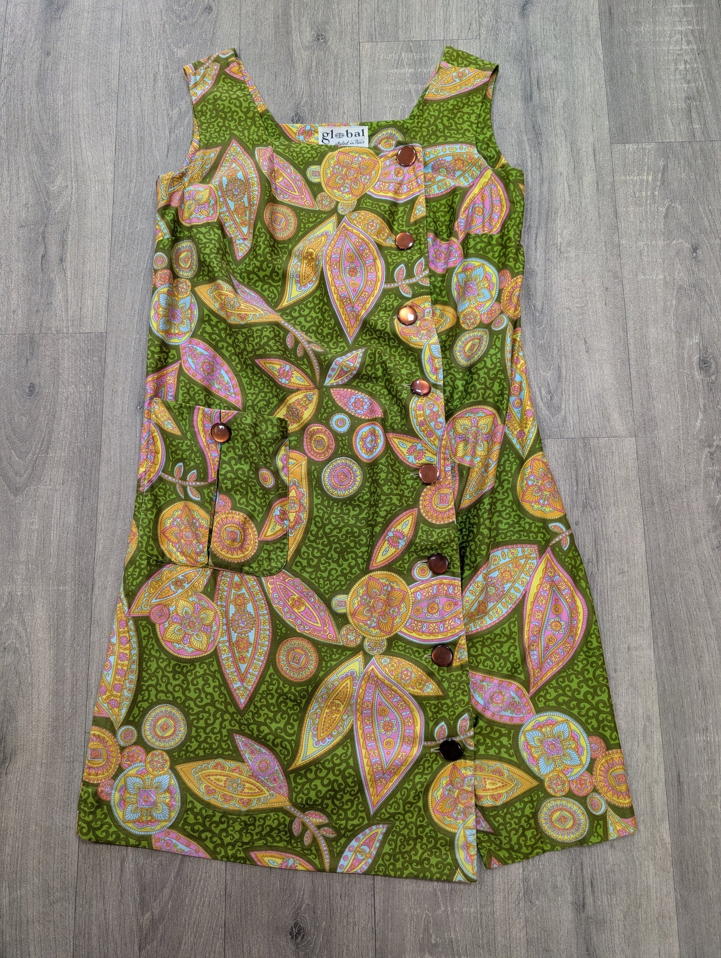 1960s Global paisley print dress - M/L/14/16