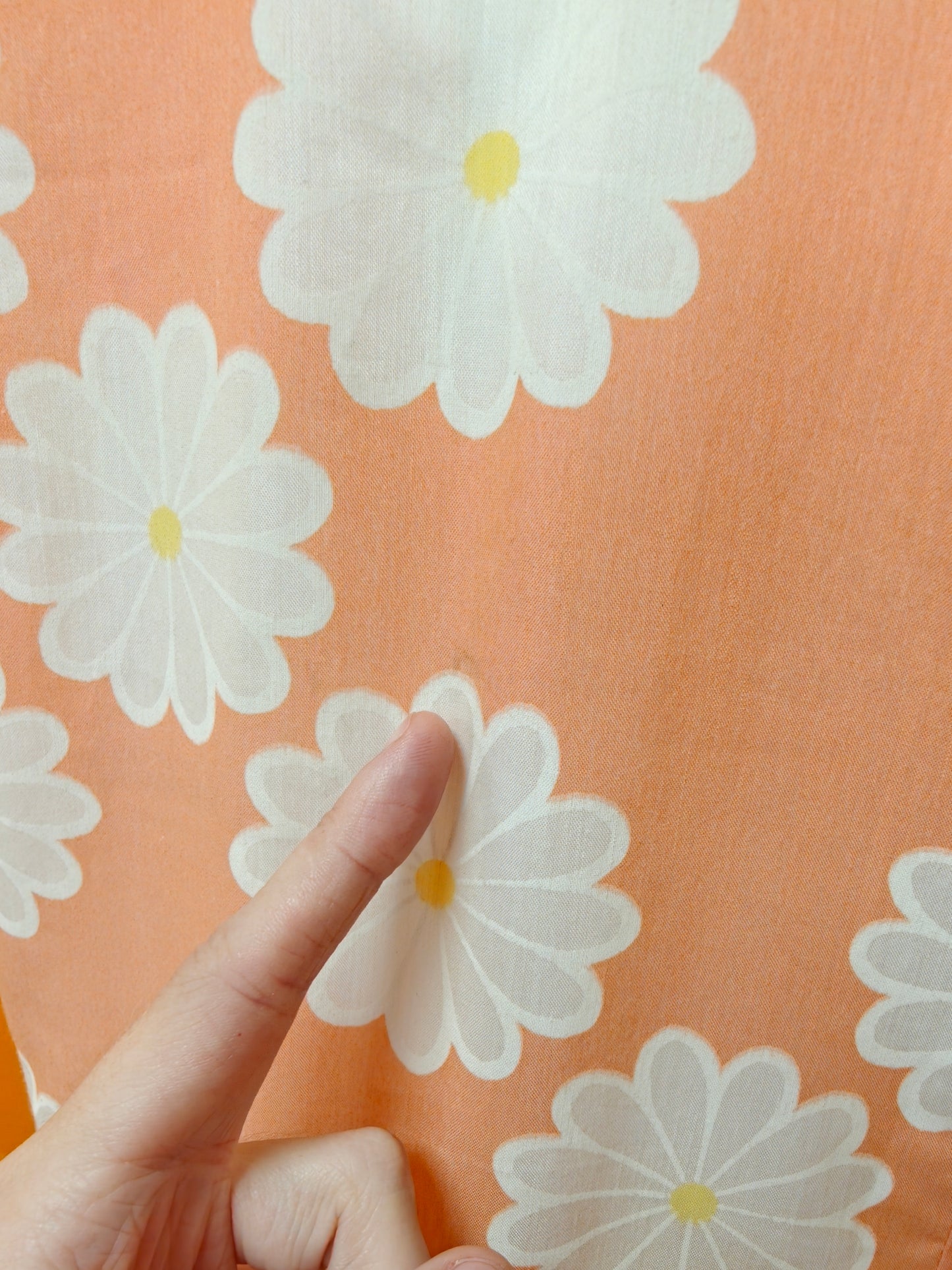 60s/70s daisy print dropped waist dress - M/14