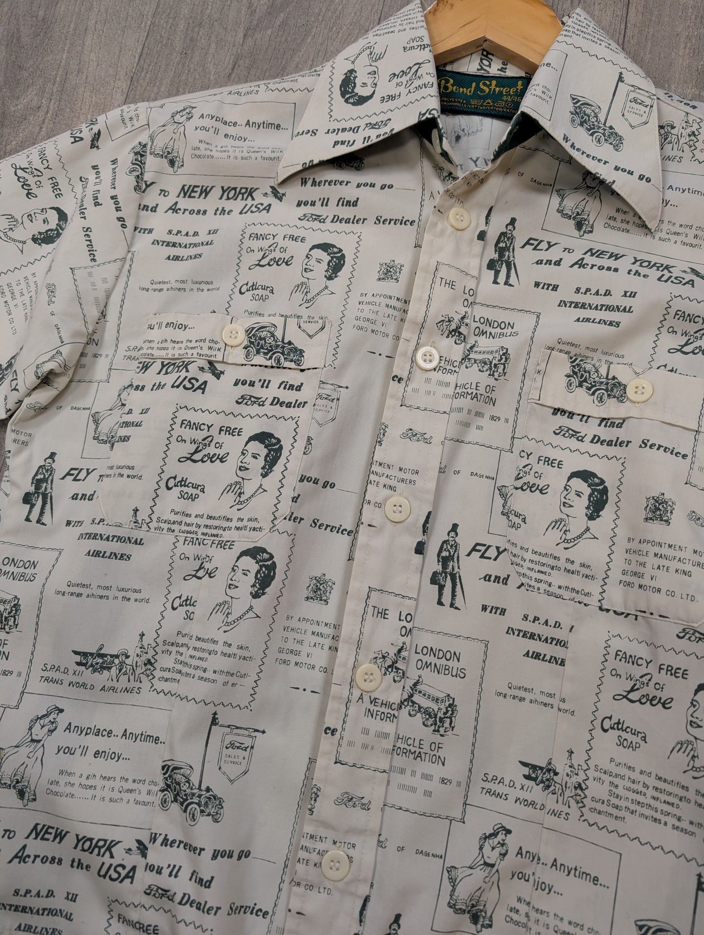 1970s Bond Street novelty newspaper advertising  print jacket