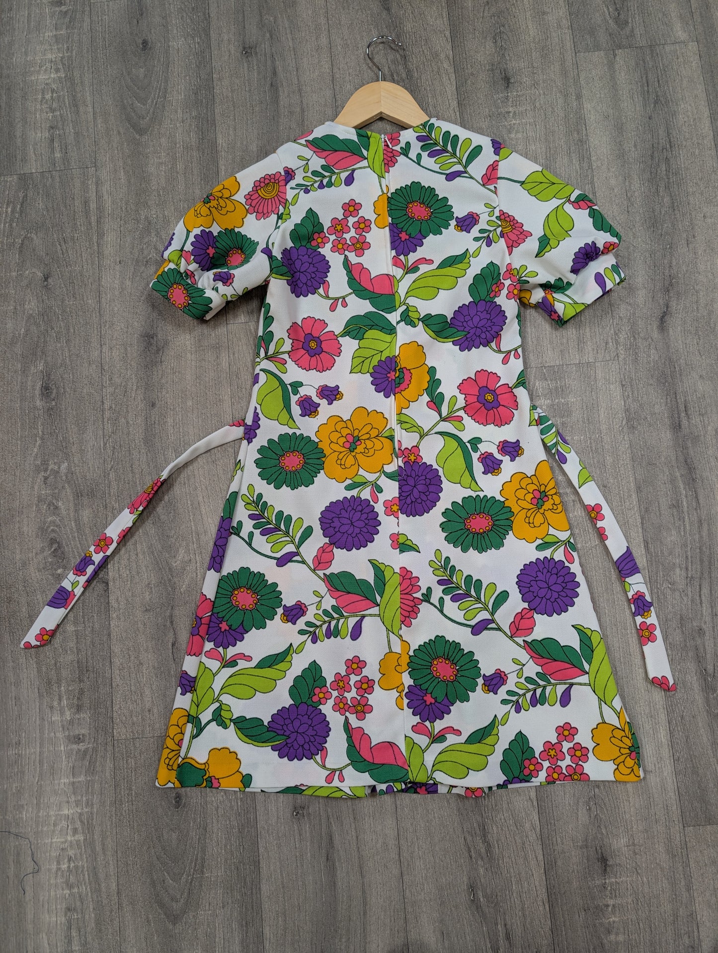 1960s floral mini dress - XS/6