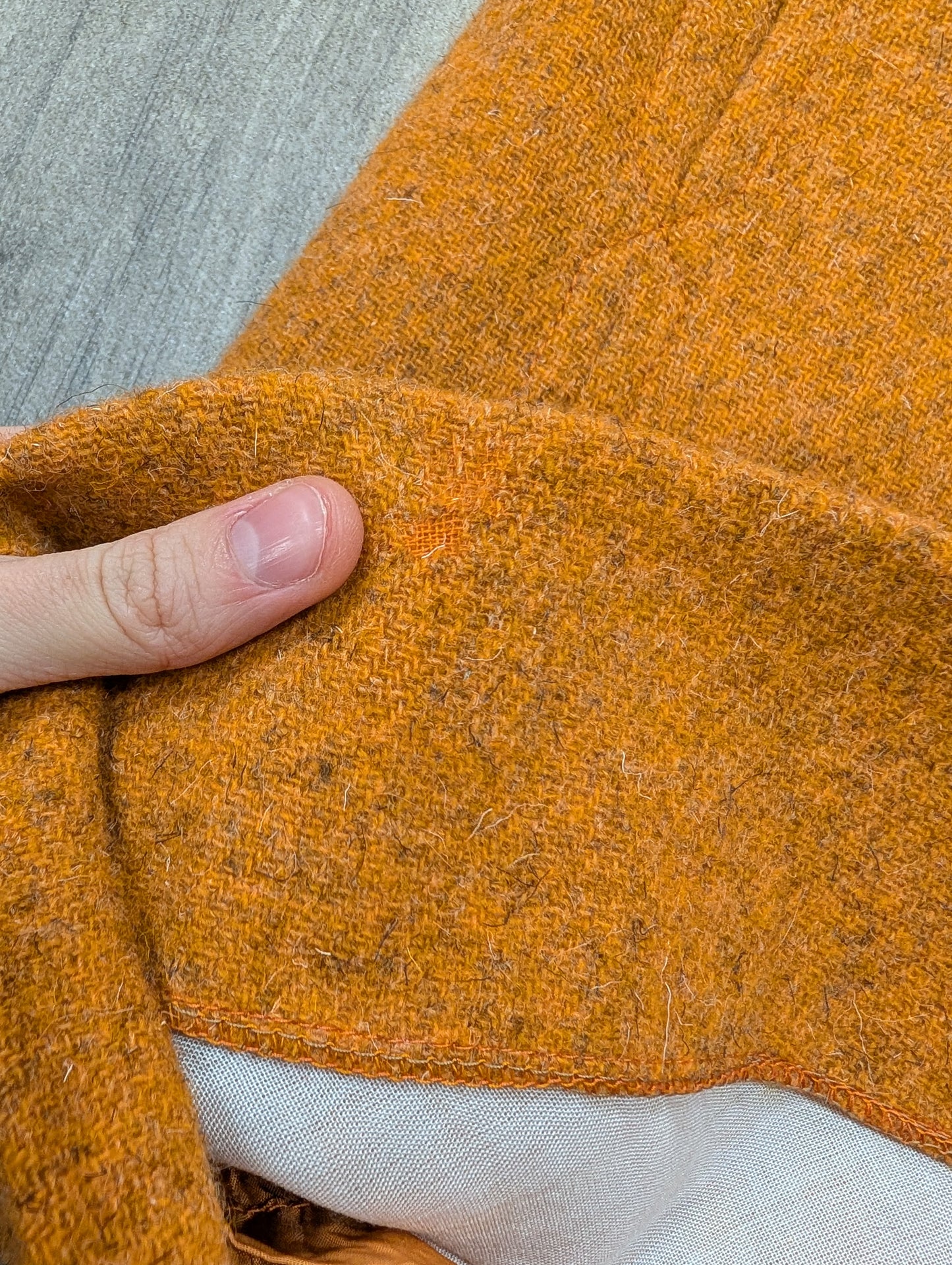1960s Carvale orange wool dress - S/10