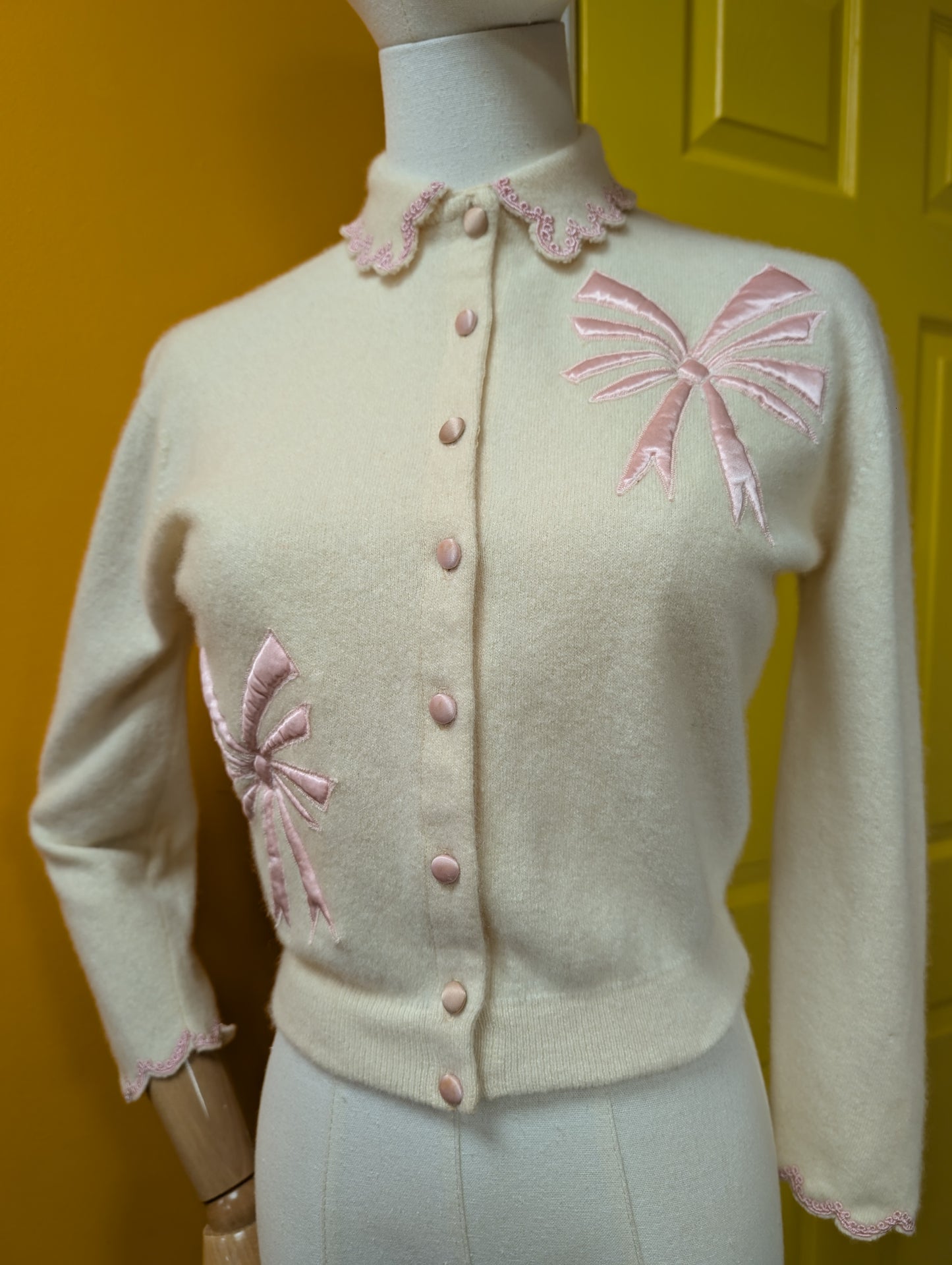 Gorgeous 1950s Nannette Cashmeres cashmere cardigan - XS/S