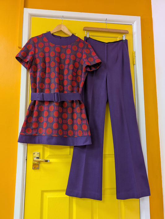 60s/70s Berkertex trouser suit - S/8/10