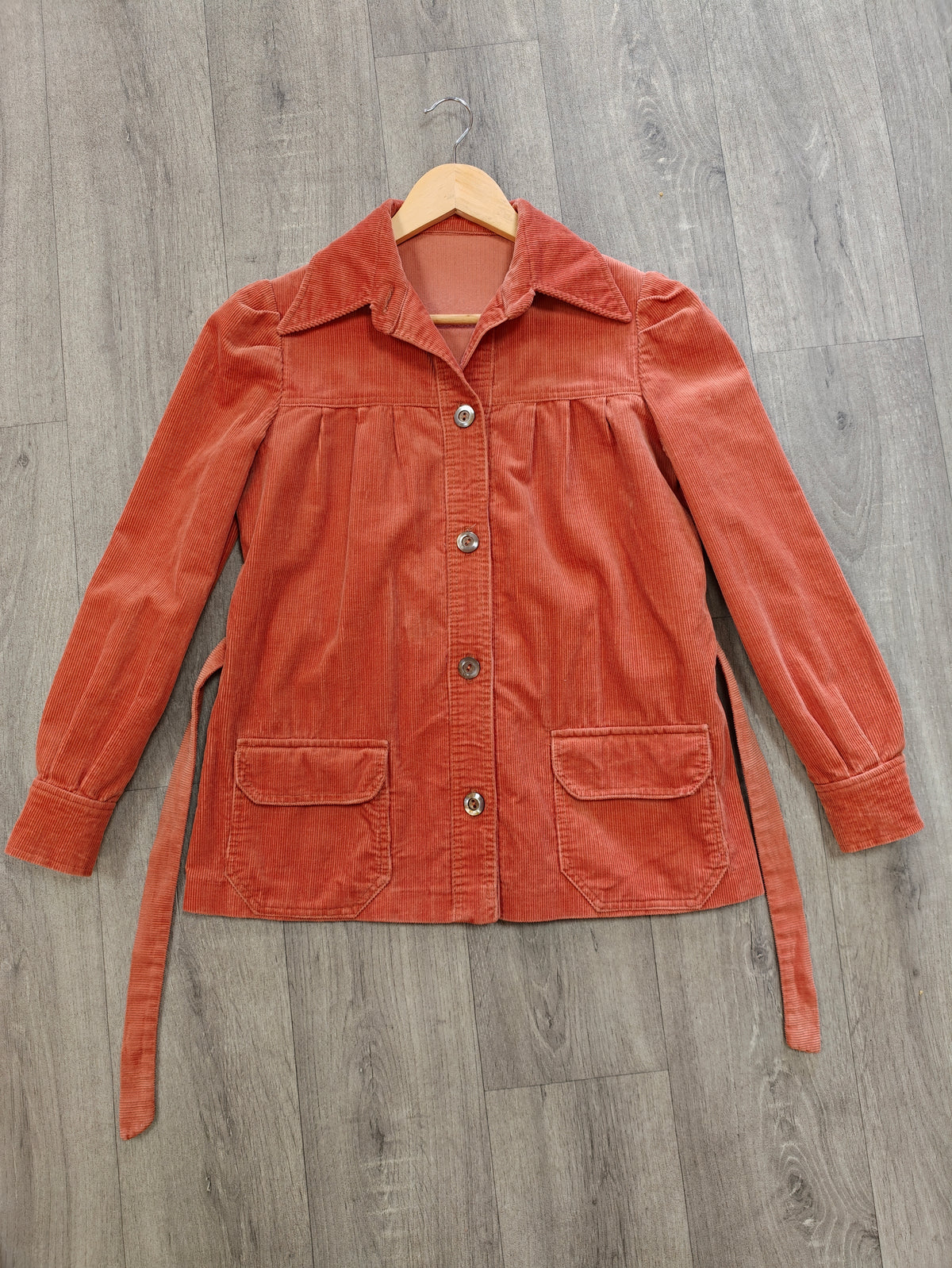 1970s belted corduroy jacket - XS/S