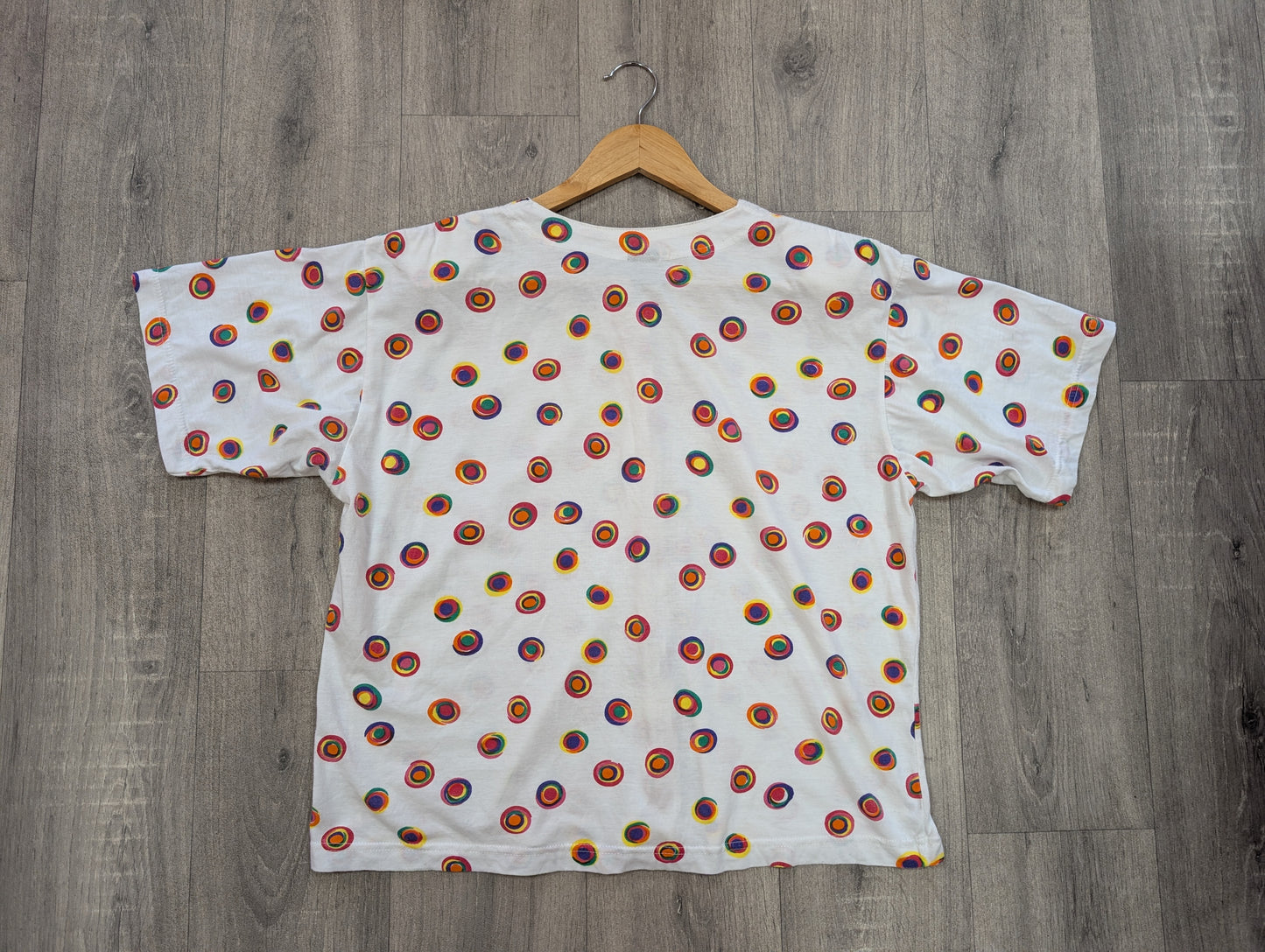 80s/90s Avant Garde rainbow print top