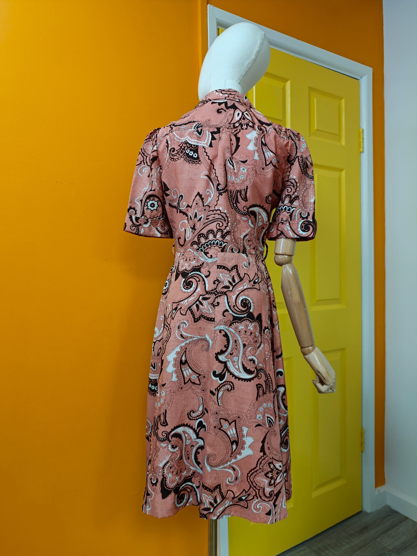 1970s paisley print shirt dress - S/10