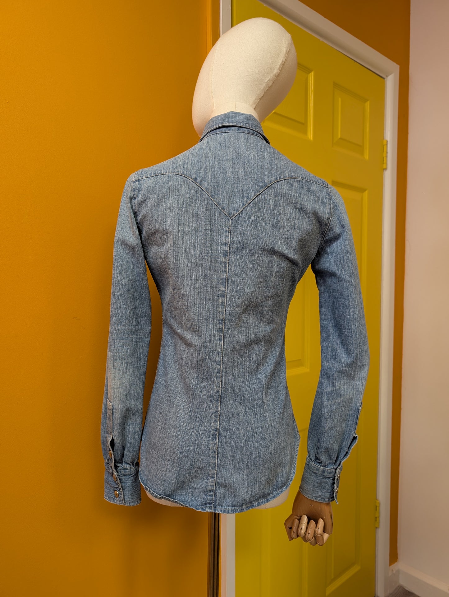 1970s Gul & Bla denim western shirt - XS/S