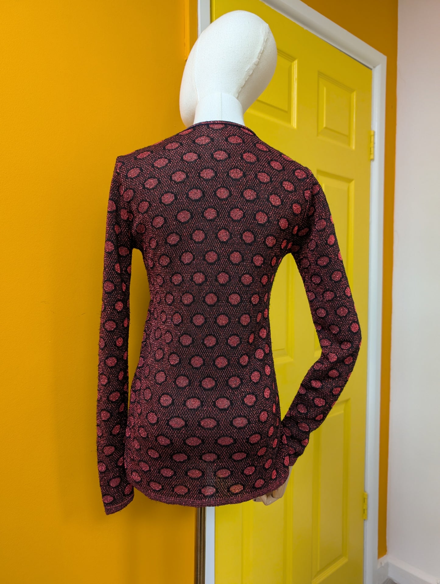1970s Richard Shops lurex long sleeve t-shirt - S/M