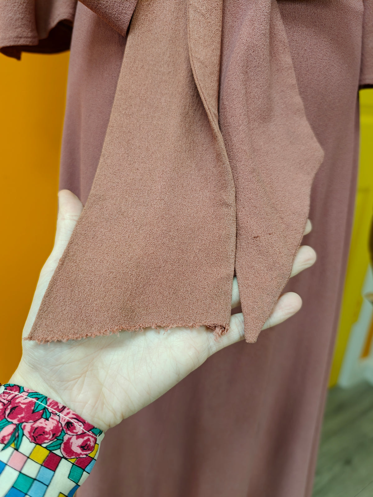1970s Biba moss crepe wrap dress - XS