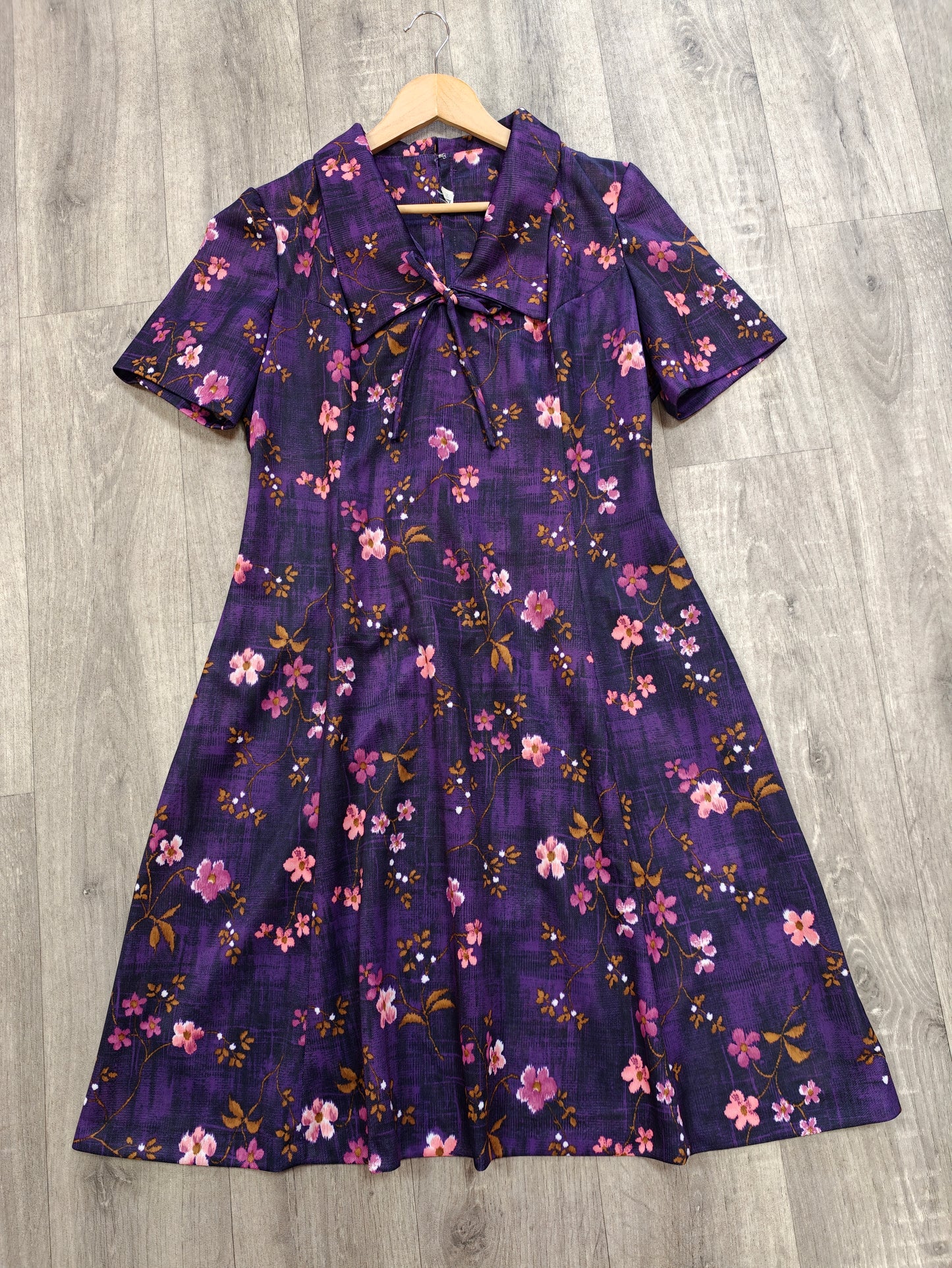 1970s floral dress - L/16