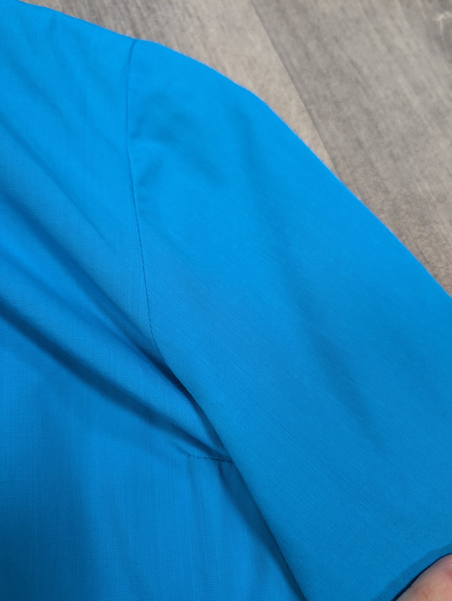 1950s The Lady by Harrimonde blue cotton dress and belt - 38"B, 29"W