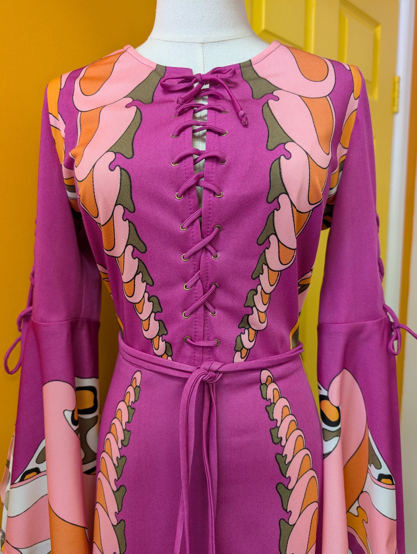 1970s Gigi psychedelic maxi dress - M/12/14